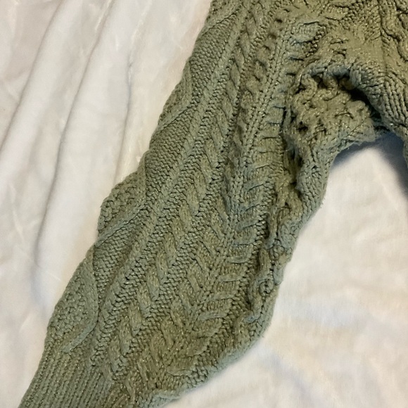 Green Fear of God Essentials Cable Knit Turtleneck - Picture 5 of 11